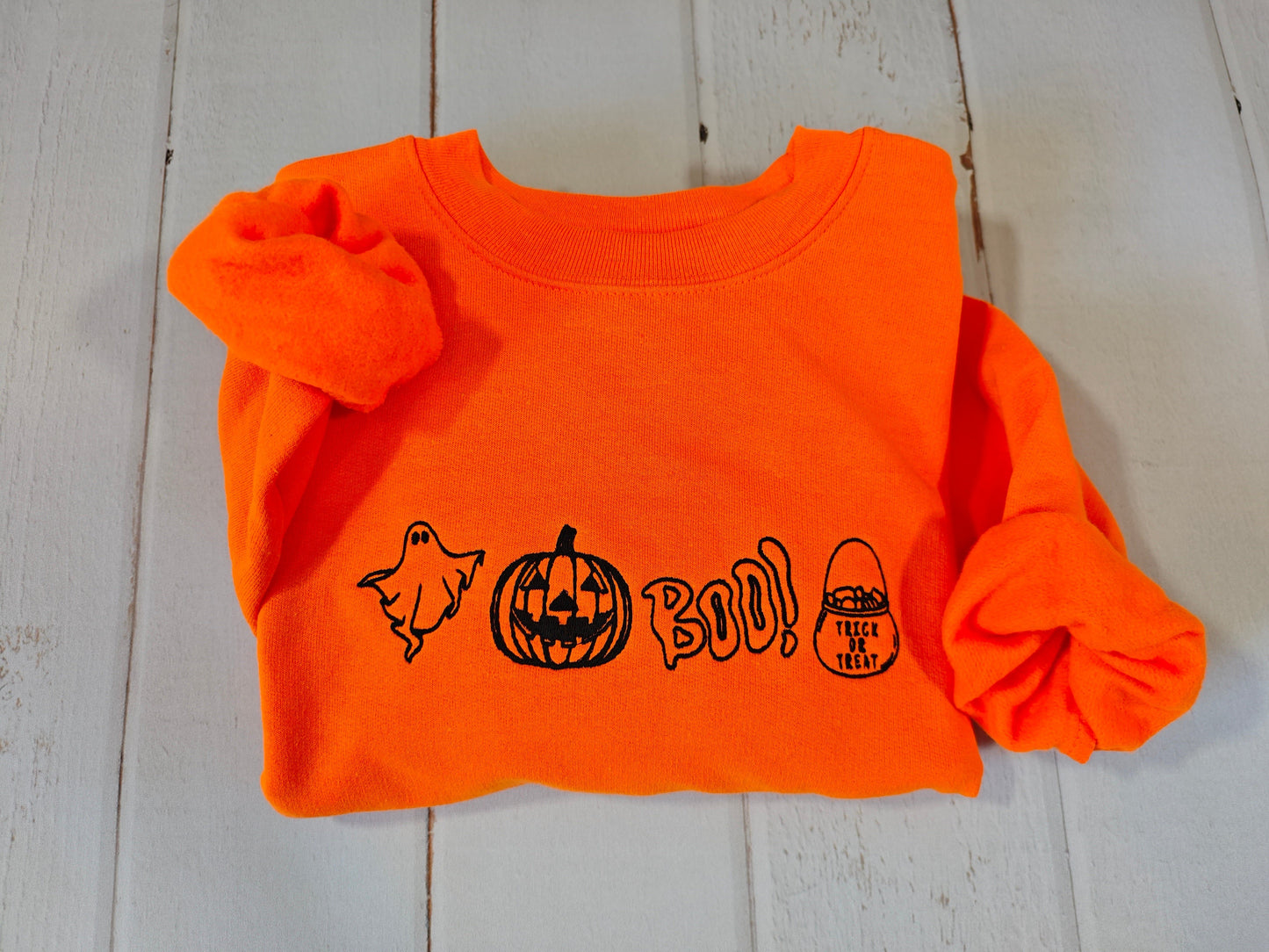 Halloween Lineup Crewneck | Greedy Cat Embroidery